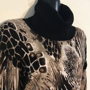 Animal Print Sweater by Belldini Small Embellished
